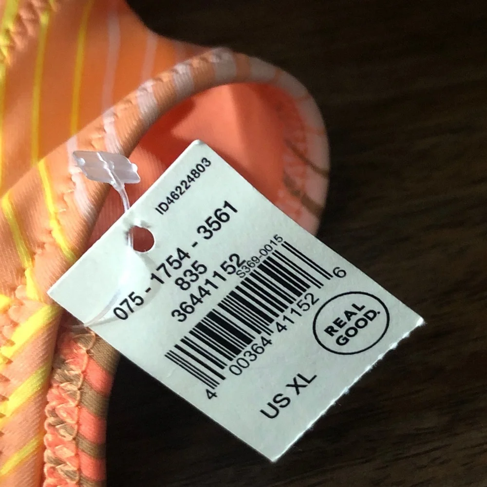 aerie Ombre Stripe Bikini Bottoms in Orange and Yellow